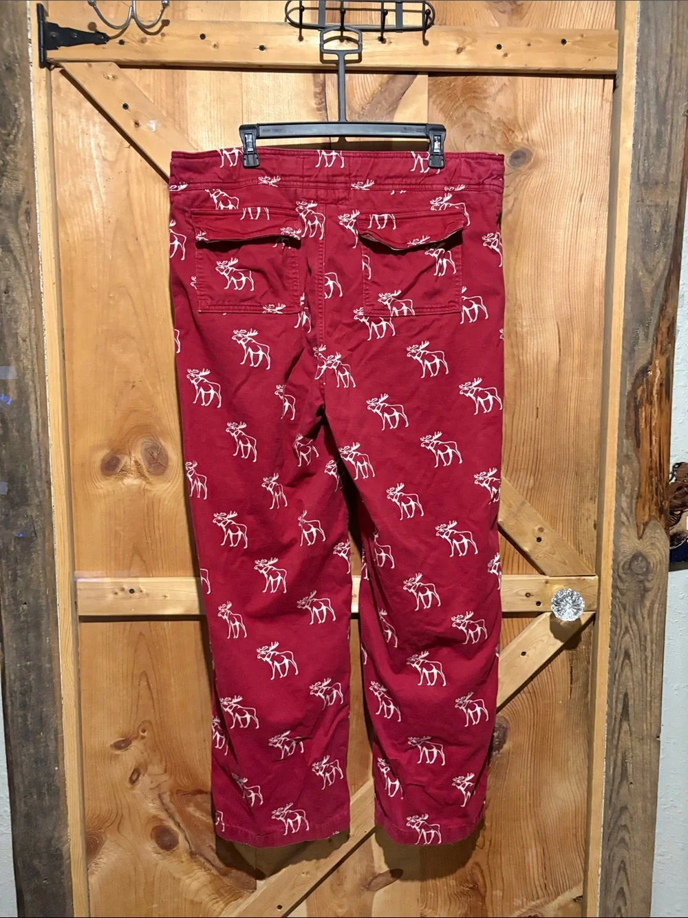 Abercrombie & Fitch Burgundy Moose-Print Quality Comfy Wear